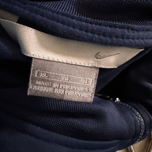 Vtg Nike Mens Navy Track Jacket Size XL Philippines Chest Striped Gray Tag 90s - Picture 6 of 7
